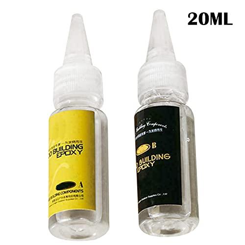 Bylesary Bylesary Fishing Rod Repair Glue, Fishing Rod Epoxy Glue, Epoxy Resin AB Glue, Fishing Rods Guide Rings Tie Wire Card Wheel Seat Road DIY Restoration Accessories, Transparent Adhesive