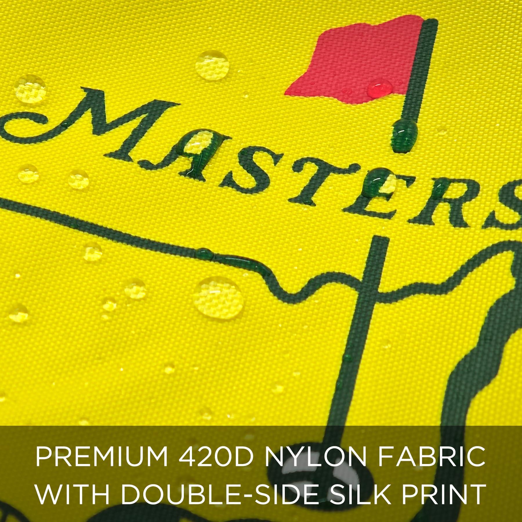 COGOLFING COGOLFING Golf Flag with Grommets, Double-Side Printed Augusta National Flag, 420D Nylon Golf Pin Flags, Putting Green Flags for Golf Course Driving Range Collection, 14\" H x 20\" L, Yellow