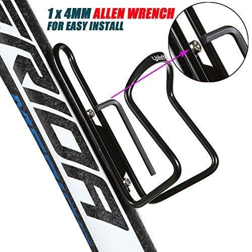 USHAKE USHAKE Water Bottle Cages, Basic MTB Bike Bicycle Alloy Aluminum Lightweight Water Bottle Holder Cages Brackets(2 Pack- Drilled Holes Required)