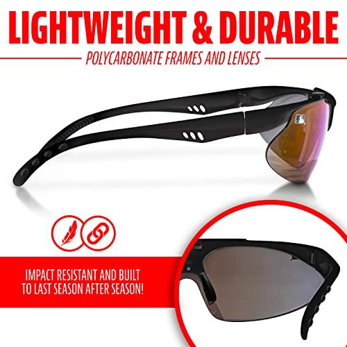 Franklin Sports Franklin Sports MLB - Flip Up Baseball + Softball Sunglasses for Kids + Adults - Lightweight Sport Sunglasses for UV Protection, Black