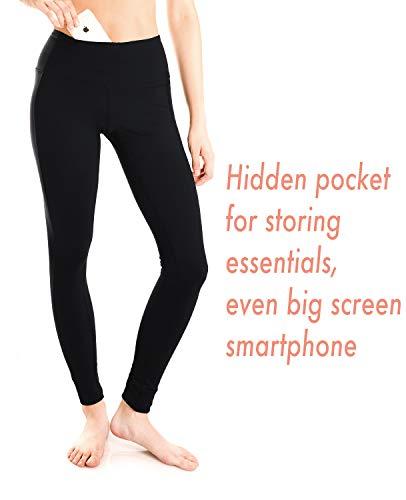 YOGIPACE Yogipace Extra Tall Women\'s Long Inseam High Waisted Barre Leggings Extra Long Yoga Leggings Workout,34\",Black,Size L
