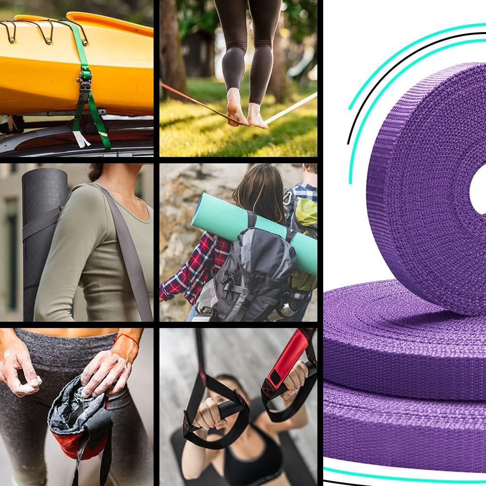 TECEUM TECEUM 1.5 Inch Webbing Purple 10 Yards 1.5 Webbing for Climbing Outdoors Indoors Crafting DIY nw