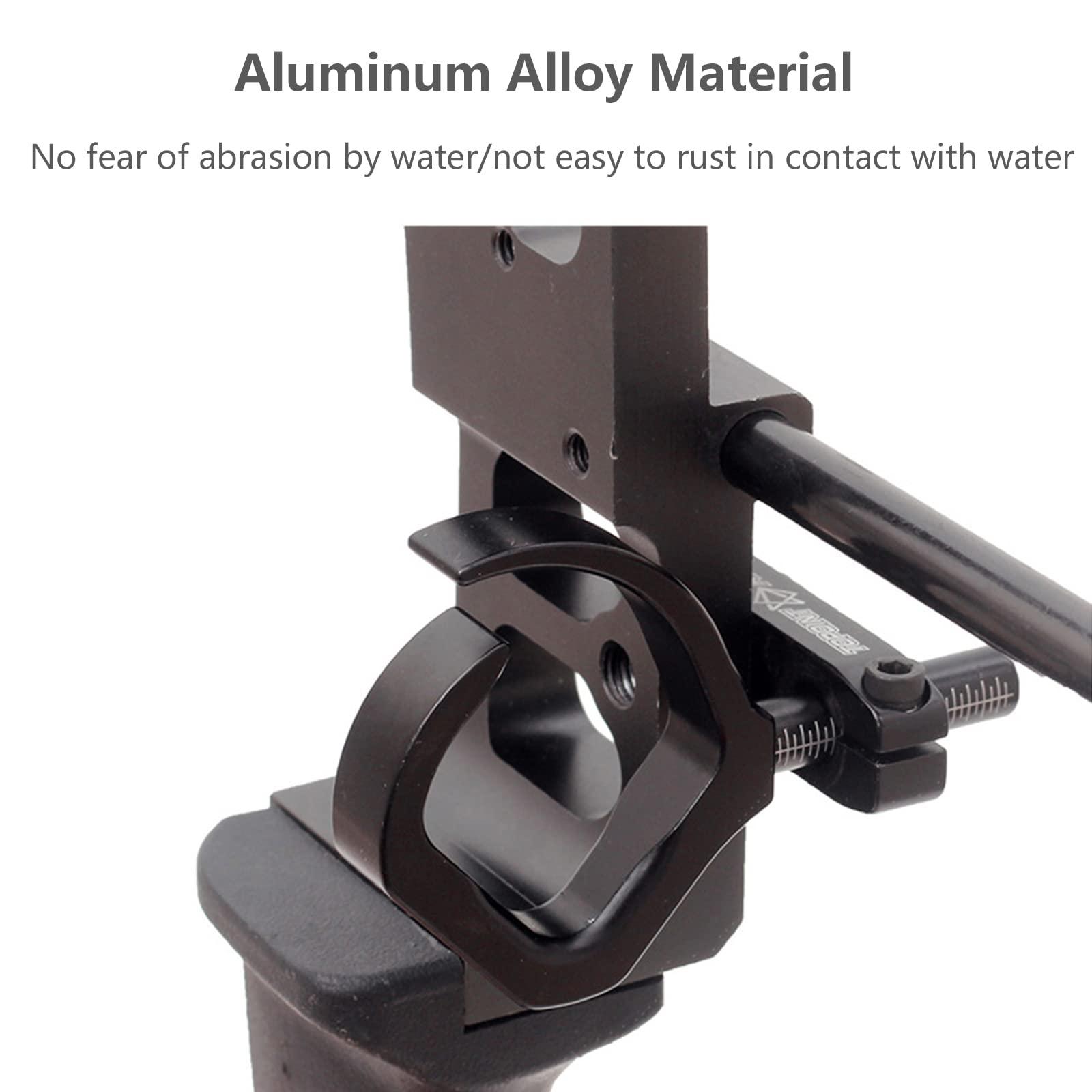 Lamehfyo Lamehfyo Archery Bowfishing Arrow Rest Aluminum Alloy Arrow Rest Right and Left Hand Use Archery Arrow Rest for Compound Bow Recurve Bow Fishing Accessory (Black)