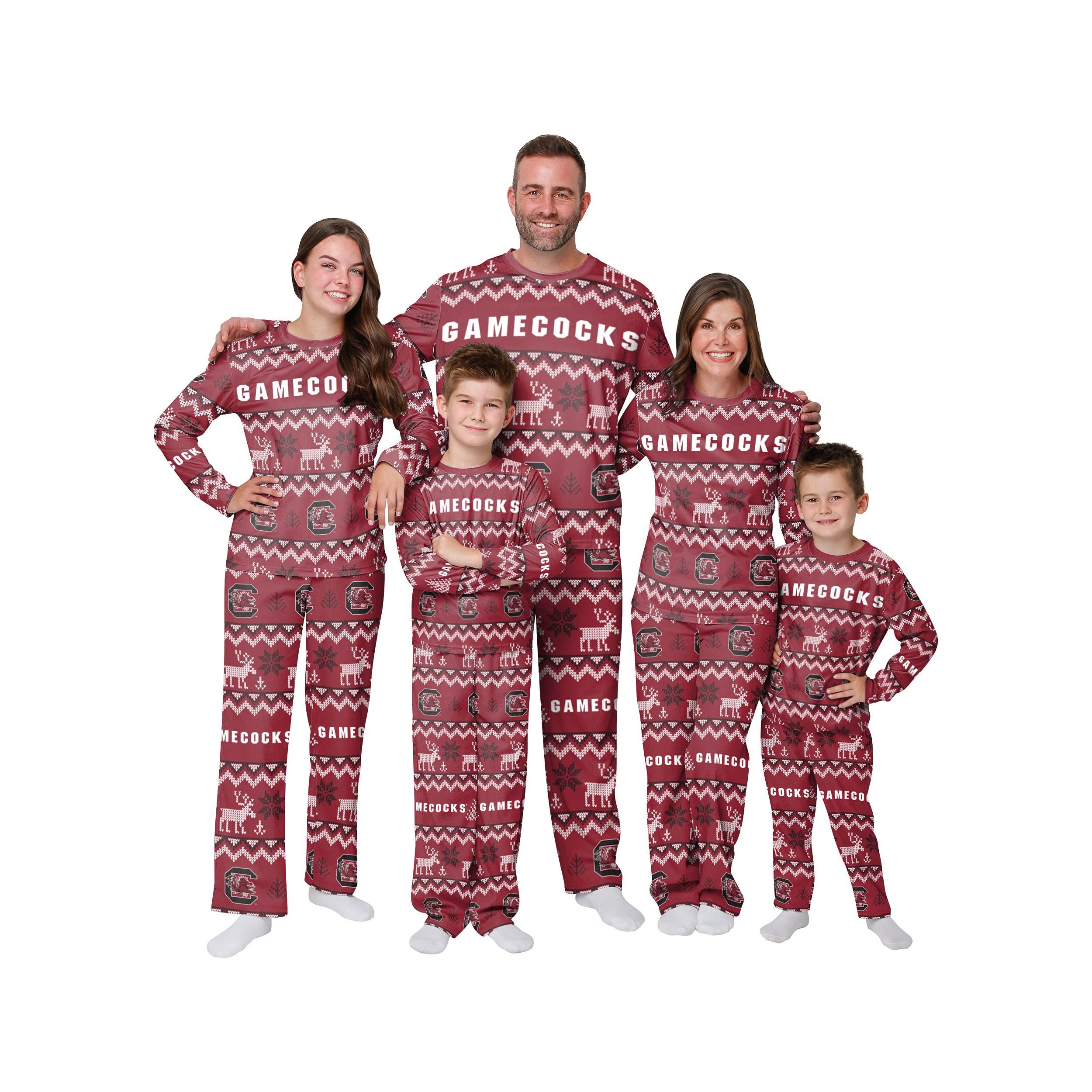 FOCO FOCO Women\'s NCAA College Team Matching Set Family Pajamas, Holiday Ugly Pattern, X-Large