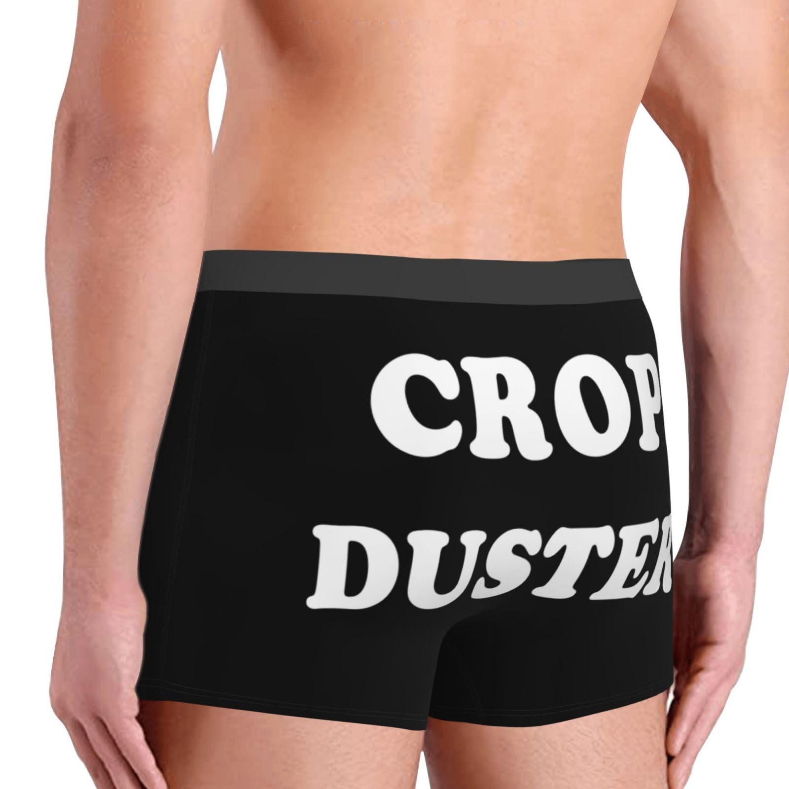 Diputer Diputer Crop-Duster-Boxers Funny Boxer Briefs For Mens Novelty Boxer Shorts Humorous Underwear -S Black