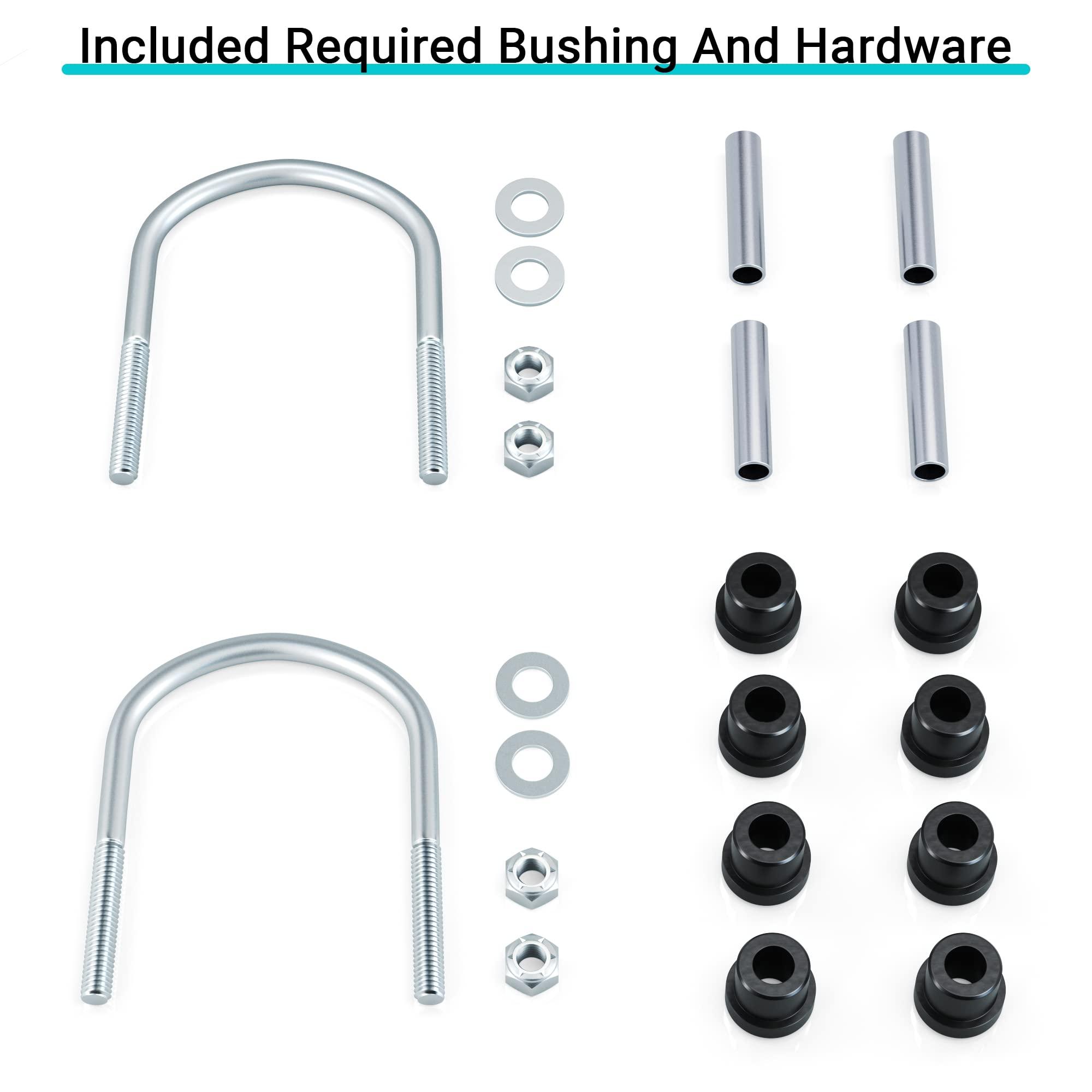 10L0L 10L0L 4 Leaf Club Car Precedent Heavy Duty Rear Leaf Spring Kit for Precedent Gas & Electric 2004-Up OEM 102509301,102513001, with U Bolt and Bushings & Sleeves