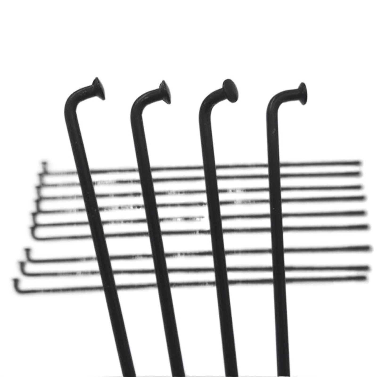 HERERO 20 Pieces A Lot 12 K 2.6 mm E-bike Spokes Black Color 45# Steel Material Electric Bicycle Motor Wheel Spokes With Nipples (Color : 195mm)