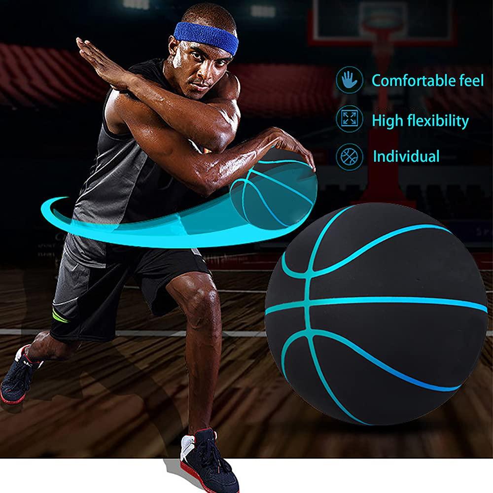 MINDCOLLISION Standard 5/6/7 Basketball, Non-Slip And Wear-Resistant Microfiber Suede, No Logo Ball, Suitable for Indoor And Outdoor Training And Competition, Suitable As A Signature, Gift,Red edge,No. 6