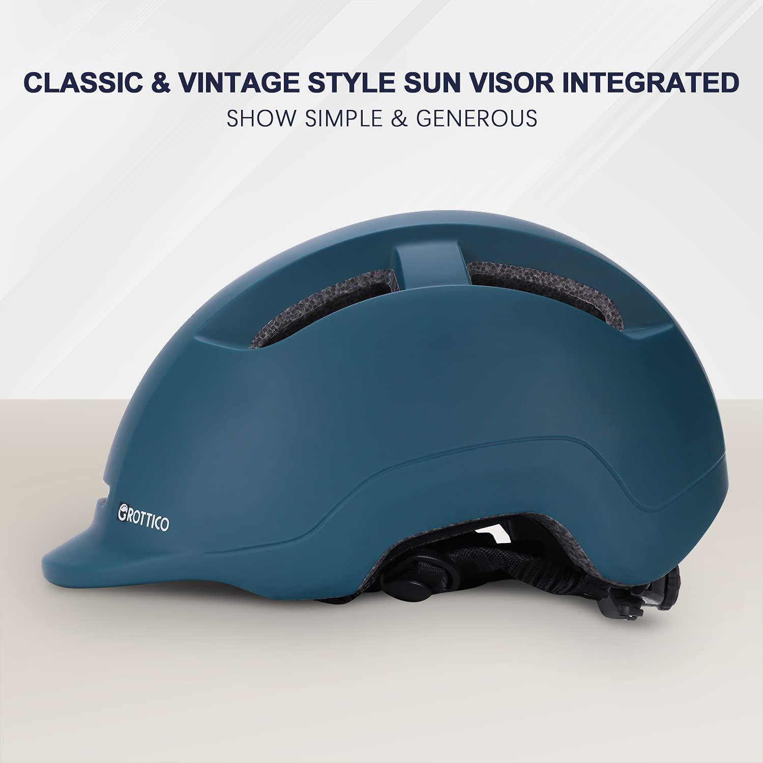 GROTTICO GROTTICO Adult Bike Helmet with Light - Dual Certified for Bicycle Scooter Skateboard Road Cycling Skating Helmet