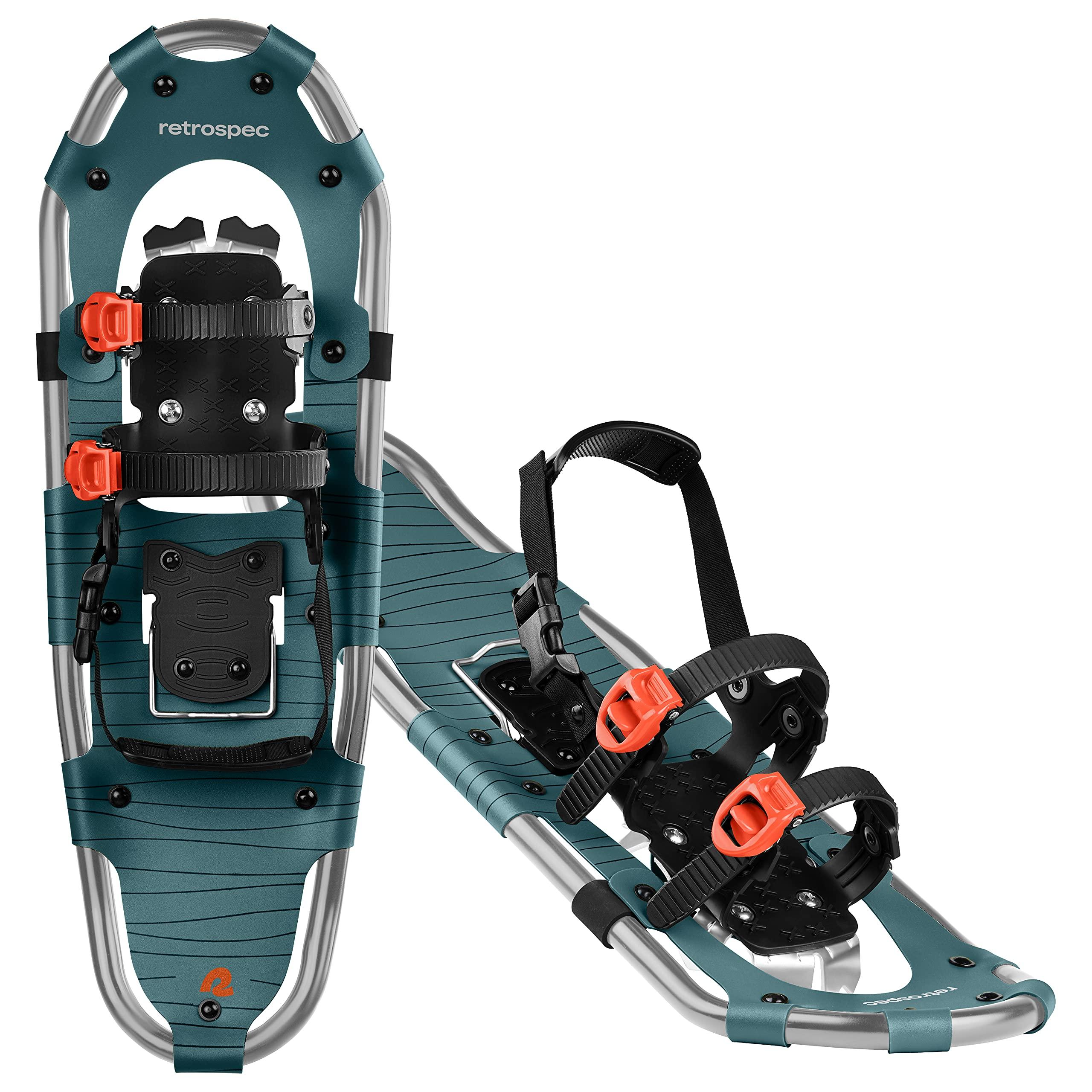 Retrospec Retrospec Drifter Snowshoe for Men & Women - Aluminum Frames & a Double-Rachet Binding System - Lightweight All Terrain Snow Shoes with Heel Lifters & Pivot System - 30\" Superior Blue
