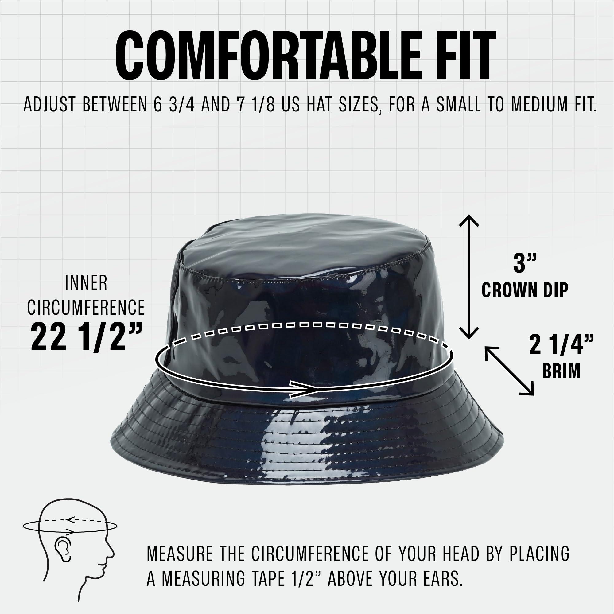 SoJourner Bags Black Rave Bucket Hat for Women & Men - Cute Bucket Hats - Festival Hat - Adjustable, Comfortable and 50+ SPF Protection Rave Halloween Accessories for Adults, Teens and Kids Holographic Black