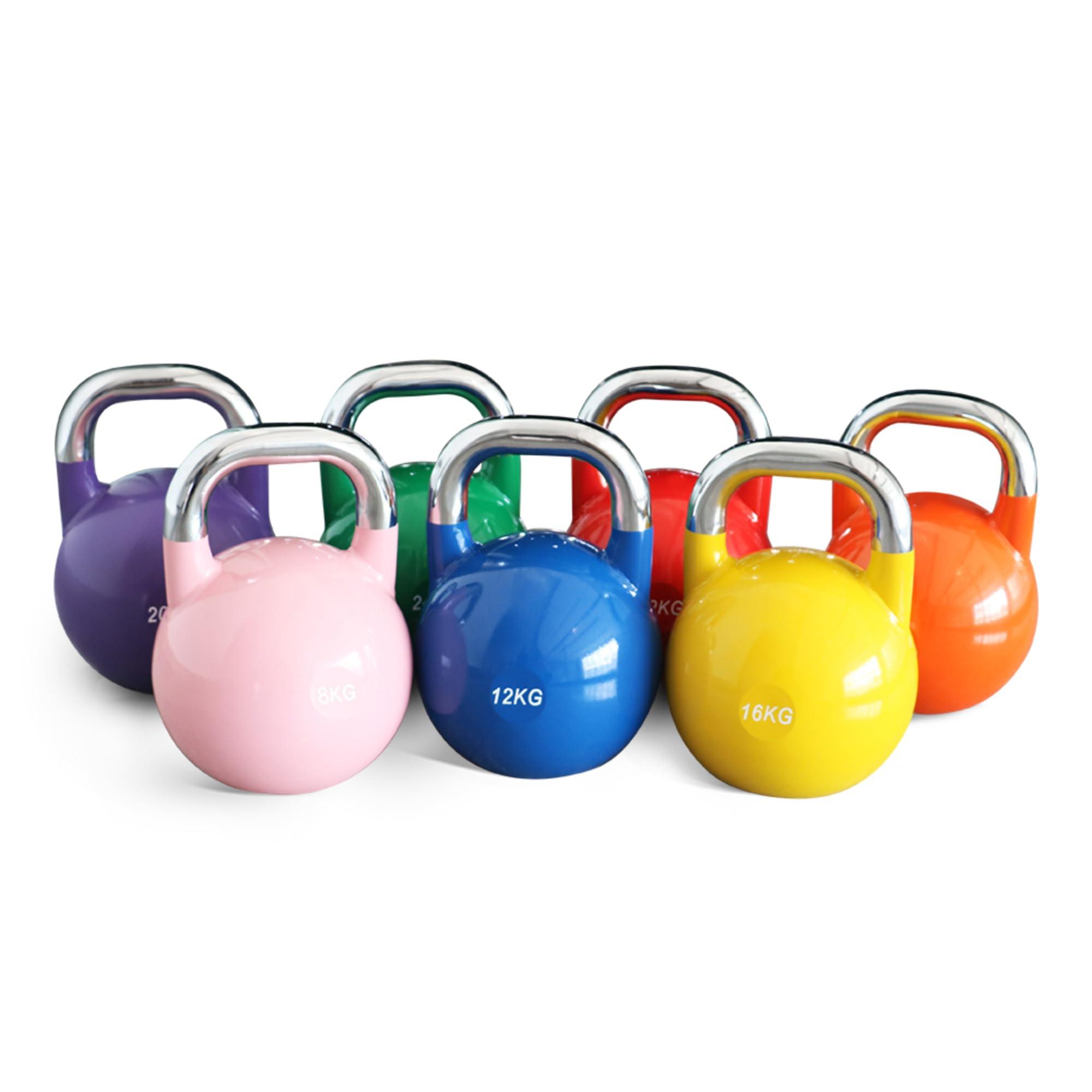 PRISP PRISP Competition Kettlebell Weight 20kg - Pro Grade Heavy Duty Cast Steel, Purple