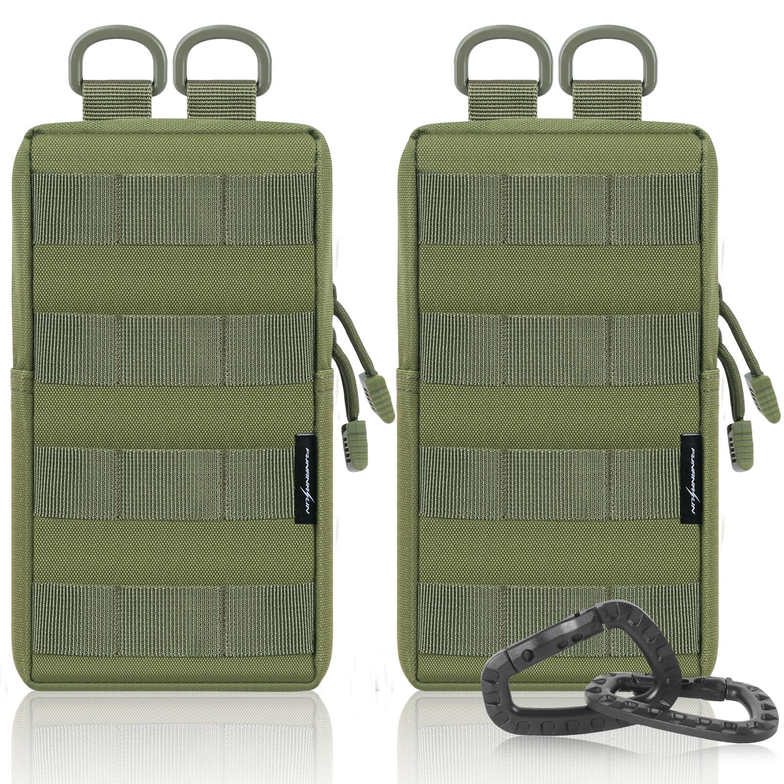 FUNANASUN FUNANASUN 2 Pack Molle Pouches Tactical Pouch Small Molle Pouch Compact Water-Resistant EDC Pouch Molle Bag