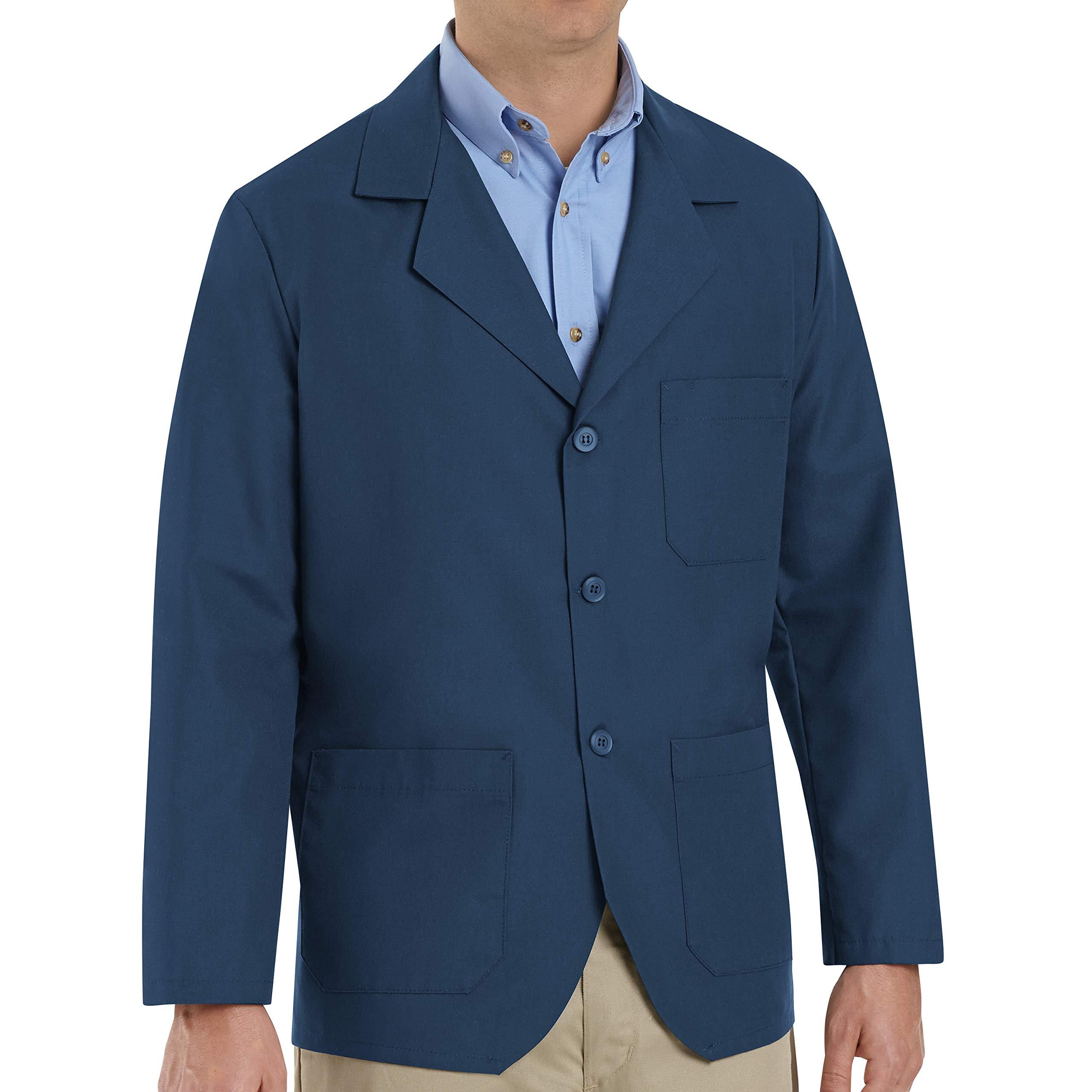Red Kap Red Kap Men's Lapel Counter Coat, Navy, 3X-Large