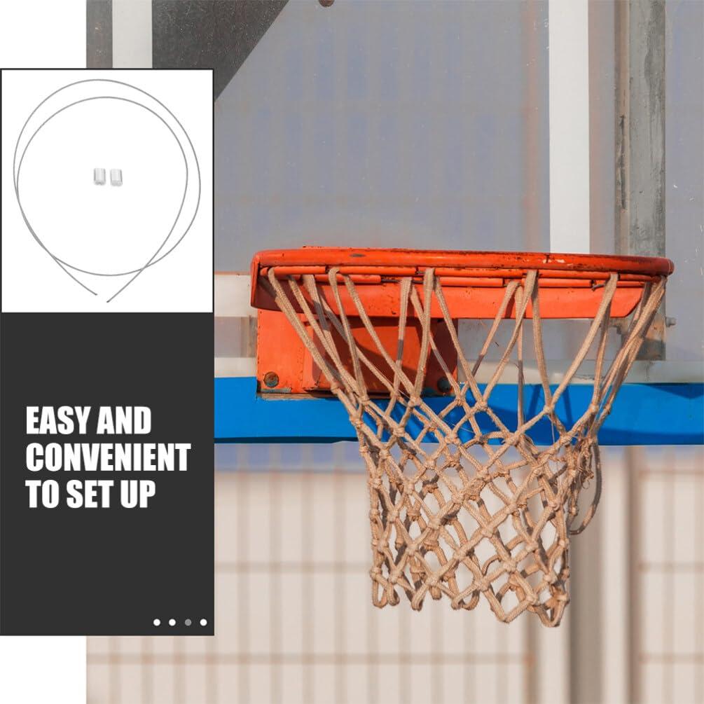 HANABASS HANABASS 2Pcs String Basketball Net Stringing Basketball Hoop Replacement Threading Steel Wire Fixing Cord Net Threading Overmolding Cable for Repair