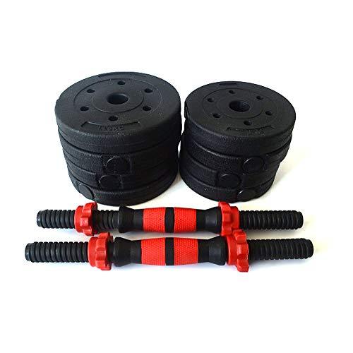 Rhegeneshop Rhegeneshop Black New Adjustable Dumbbells Set Weights Fitness Gym Exercise 1 Pair 44 Lbs(22lbs Each)