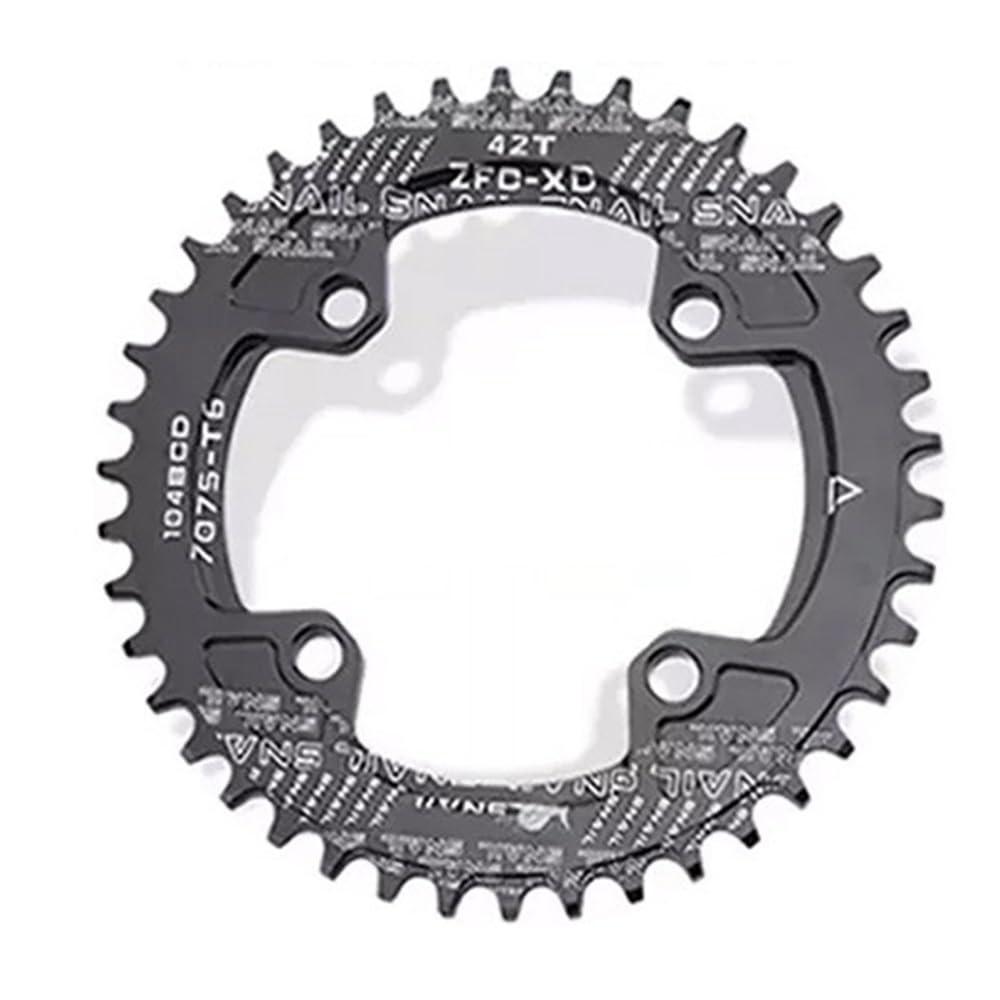 LSRRYD Mountain Bike Crankset 68-73 BB 170mm 175mm 104 BCD with Chainring and Bolts Hollow Integrated crank arm set 32T 34T 36T 38T 40T 42T for Mountain Bike BMX Road Bicyle ( Color : 42T , Size : 175mm )
