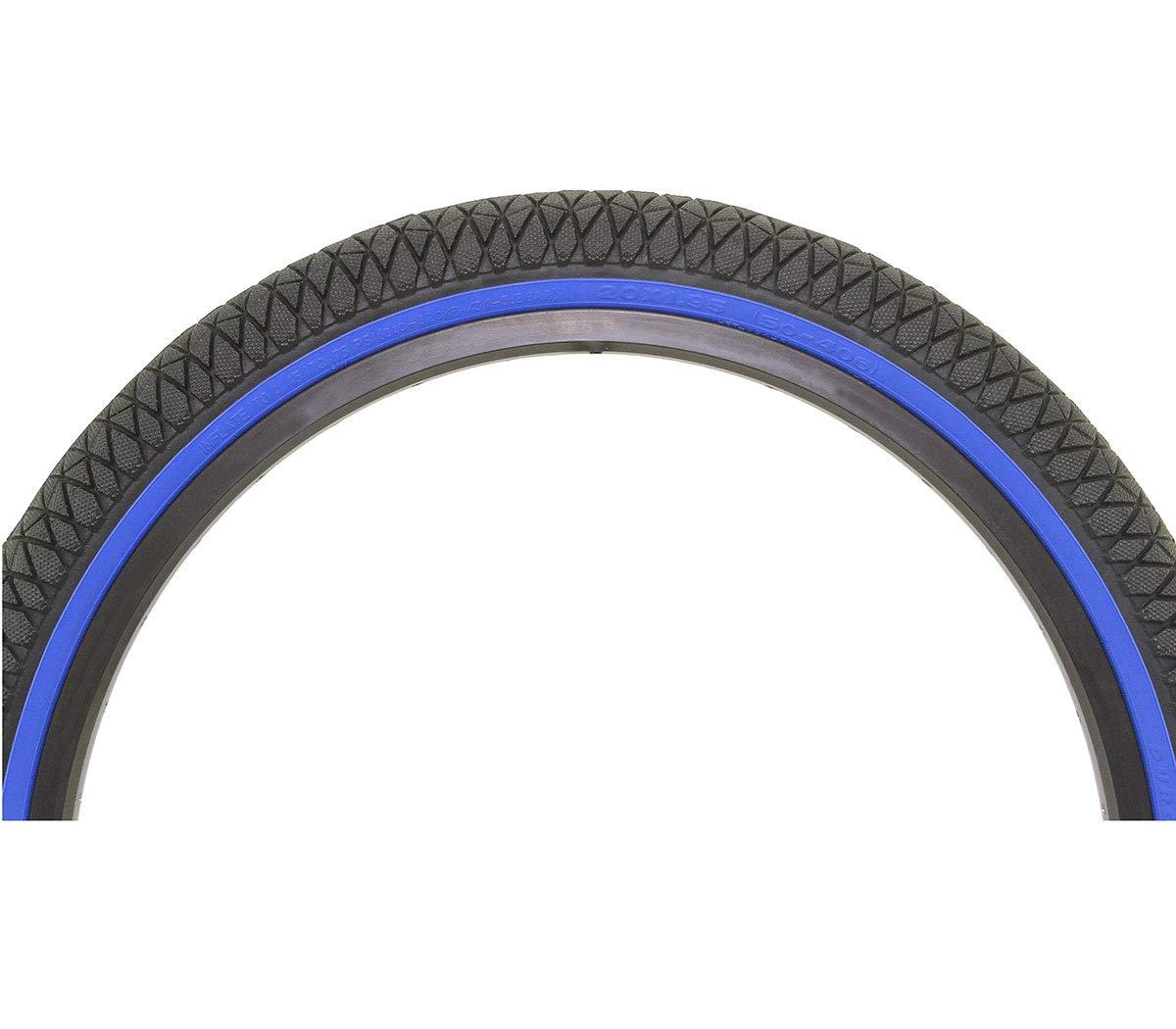 Alta Alta Bicycle Tire Duro 20\" x 1.95\" Bike Tire Vendetta Thread, Multiple Colors (Black/Blue Wall)
