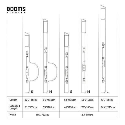Booms Fishing Booms Fishing PB3 6.4ft~7ft Fishing Rod Case, Portable Folded Fishing Pole Case with Sturdy Two-Way YKK Zippers, 0.6ft/8\" Extended Design Fishing Rod Bag, Store Up to 2~3 Fishing Poles, 77\"~85\"