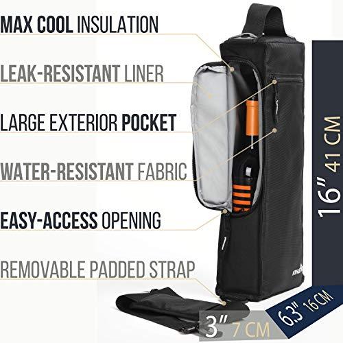 Athletico Athletico Golf Cooler Bag - Soft Sided Insulated Cooler Holds a 6 Pack of Cans or Two Wine Bottles (Black)