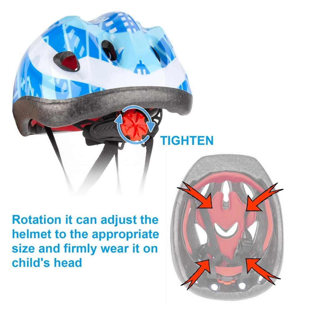 LX LERMX Kid Bicycle Helmets, LX LERMX Kids Bike Helmet Ages 5-14 Adjustable from Toddler to Youth Size, Durable Kids Bike Helmet with Fun Designs for Boys and Girls