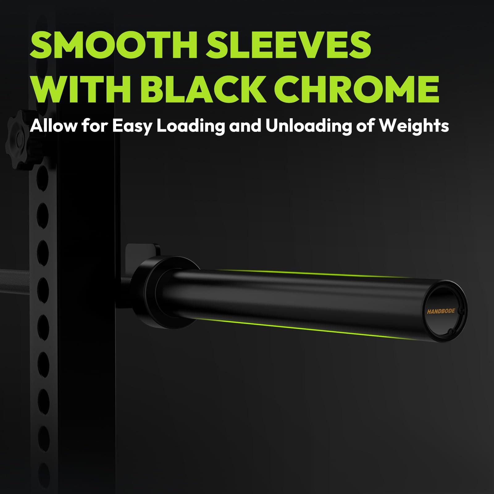 HANDBODE HANDBODE Bumper Plates High-Bounce Olympic Weight Plates, Colored crumb rubber plate for Weight Lifting and Strength Training 100LB with 45 lb (20 kg) Black Barbell