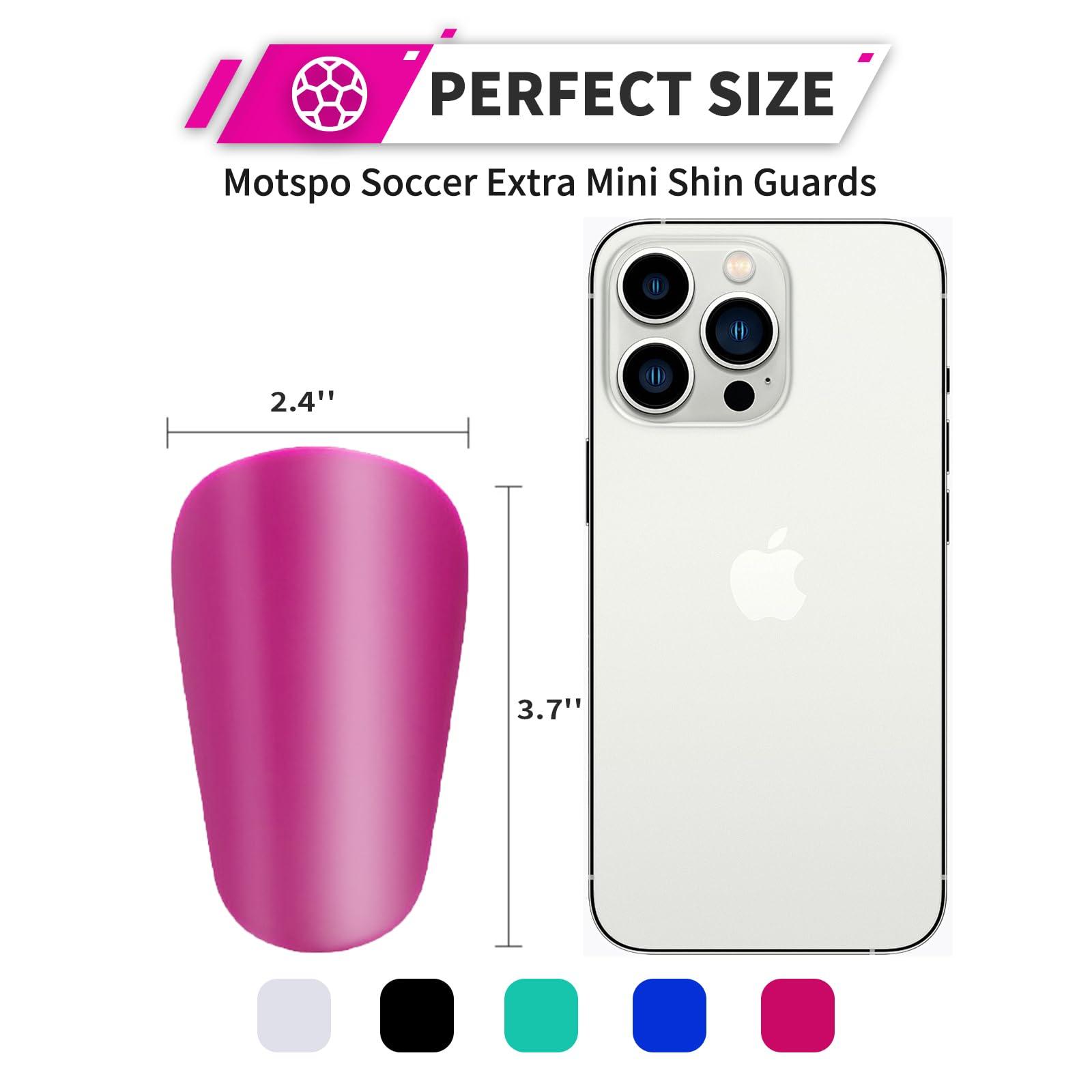 Motspo Motspo Soccer Shin Pads with Adjustable Double Strap (Black, White & Medium) & Motspo Soccer Extra Mini Shin Guards for Toddler Kids Youth and Adults