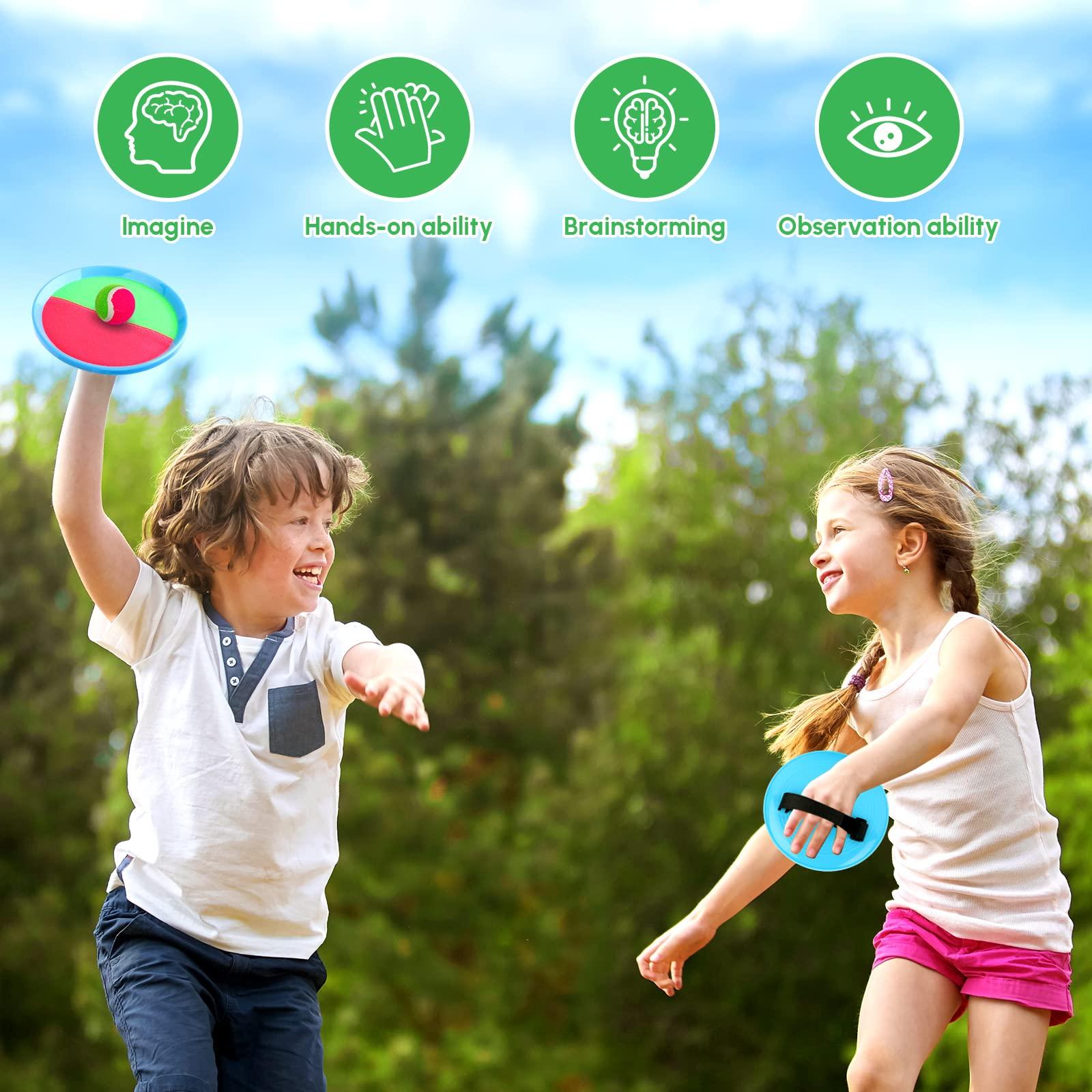 Mxiutery Toss and Catch Ball Game Set,Outdoor Games Toys, Playground Balls, Beach Games Set,Summer Toys for Kids Ages 4-8, Perfect Kids Toys Sets,Playground Sets for Kids