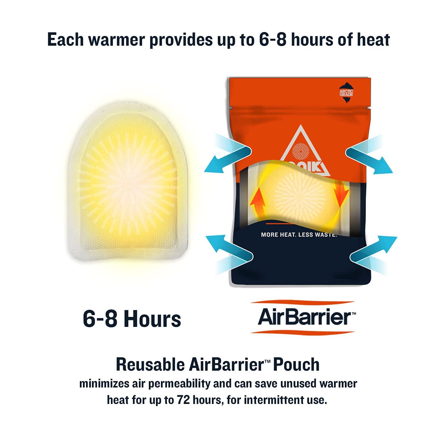 Ignik Ignik 8-Hour Compostable Toe Warmers with Resealable AirBarrier Pouch, 50 Pairs