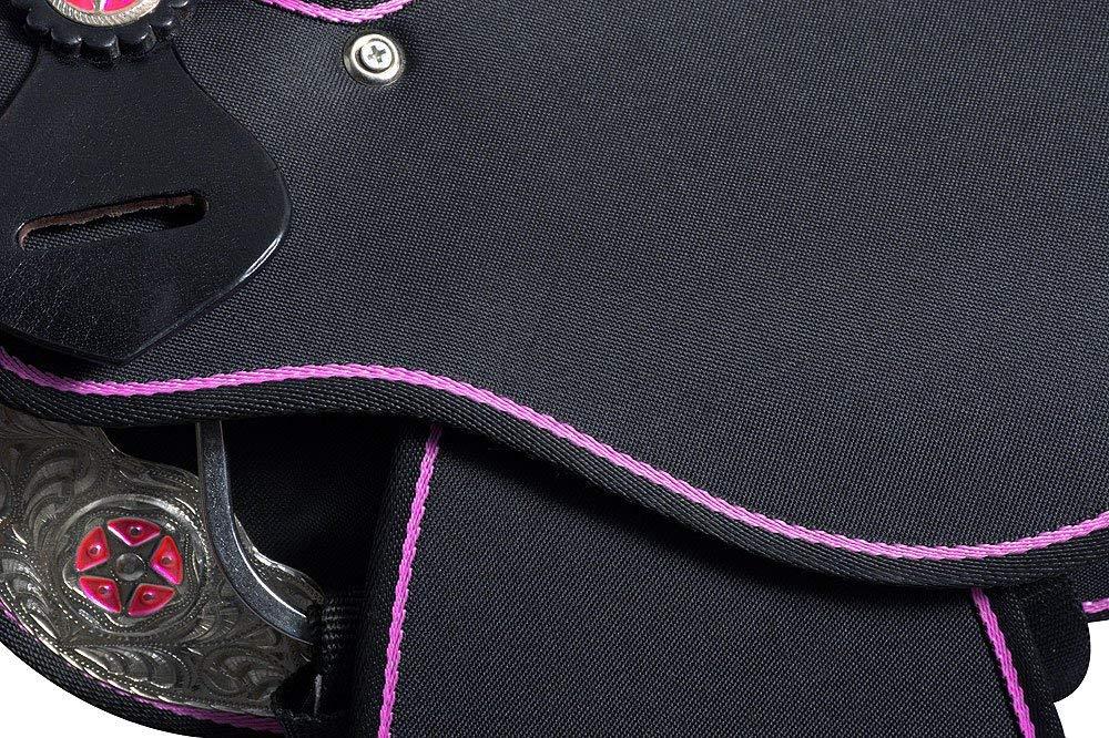 Deen, Enterprises Deen, Enterprises Youth Child Synthetic Western Pony Miniature Horse Saddle Tack Get Matching Headstall, Breast Collar & Saddle Pad Size 10\" to 12\" Inches Seat Available (12\" Inches seat)