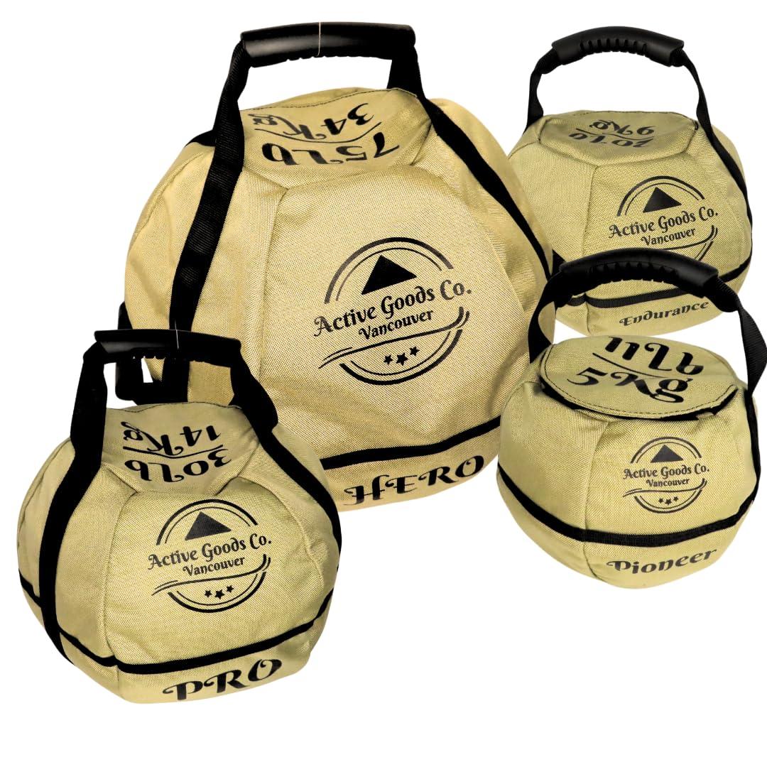 ActiveGoodsCo ActiveGoodsCo. Kettlebell Sandbag for fitness workout, different sizes 11Lb to 75lb. Visit to see the options (May Vary, 2pack 11lb no weight)