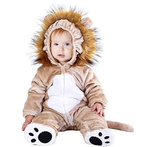 HSCTEK HSCTEK Baby Lion Costume, Infant Lion Costume for Baby Boys Girls, Baby Halloween Costume for Toddler Newborn 6-9Months