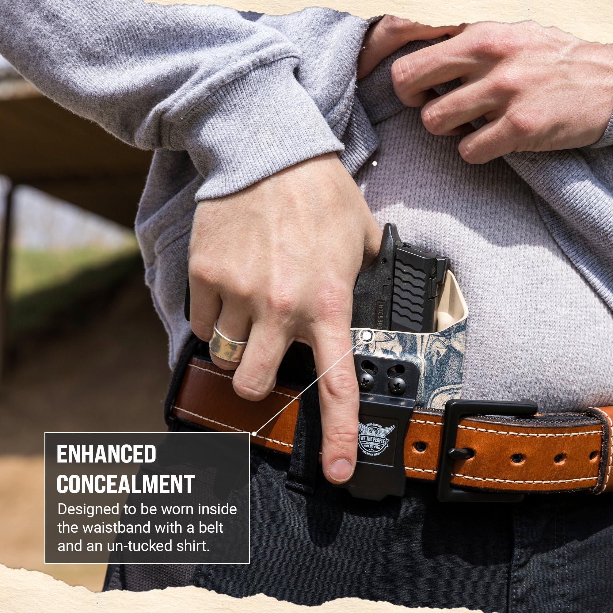 We The People Holsters We The People Holsters - Tiger Print - Left Hand - IWB Holster Compatible with Sig Sauer P320C 9MM/.40SW Manual Safety / P320-M18 RDS