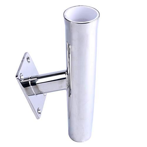 Amarine Made Amarine Made Stainless Steel Tournament Style Single Rod Holder, Transom Mounted, Wall Mounted - 20 Degree