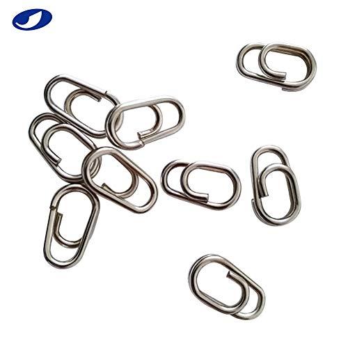 OCEAN CAT OCEAN CAT Fast Snaps Clip Stainless Steel Power Clips On Fishing Clips Connector Easy&Quick Change Lure Snaps for Freshwater Saltwater Kayak Drifting Fishing (L (16mm), 250 pcs)