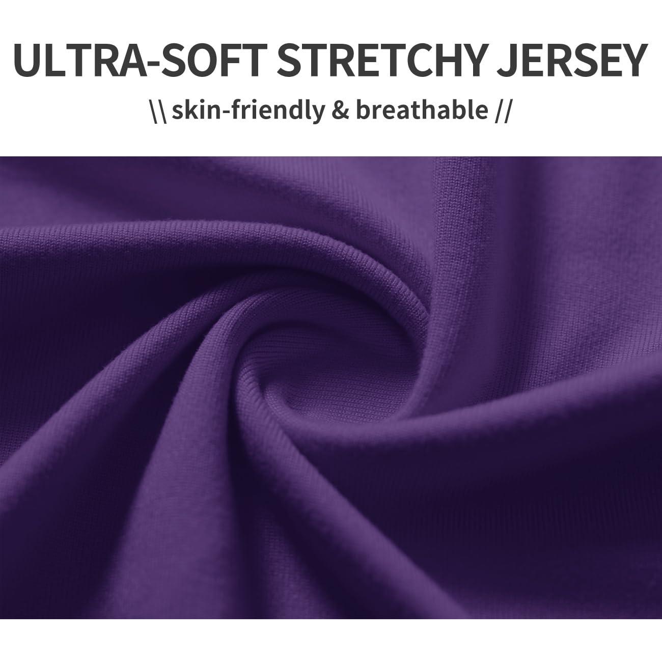 Zengjo Turtlenecks for Women Lightweight(Purple,S)