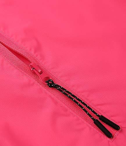 Outto Outto Women\'s Cycling Jacket Convertible UPF50+ Windproof with Zip Off Sleeves(X-Large,Pink)