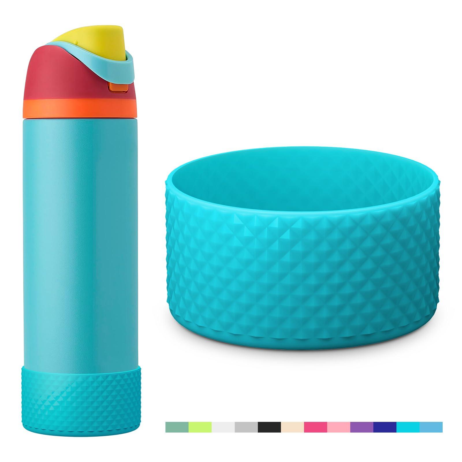 yoelike yoelike Silicone Water Bottle Boot for Owala 24 oz, 2PCS Anti-Slip Protective Sleeve for FreeSip/Twist/Flip, Watter Bottle Accessories, Bottom Bumper Cover, Dishwasher Safe, BPA Free