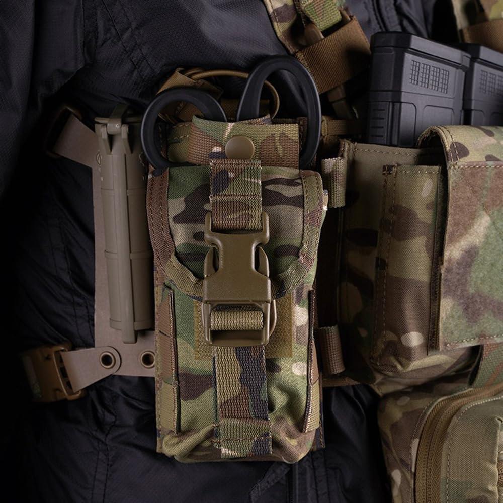 AOTUMUT MOLLE Blowout Medical Pouch,Tactical Bleeder First Aid Pouch Medical Shears Holder Empty IFAK Pouch Security Survival Gear