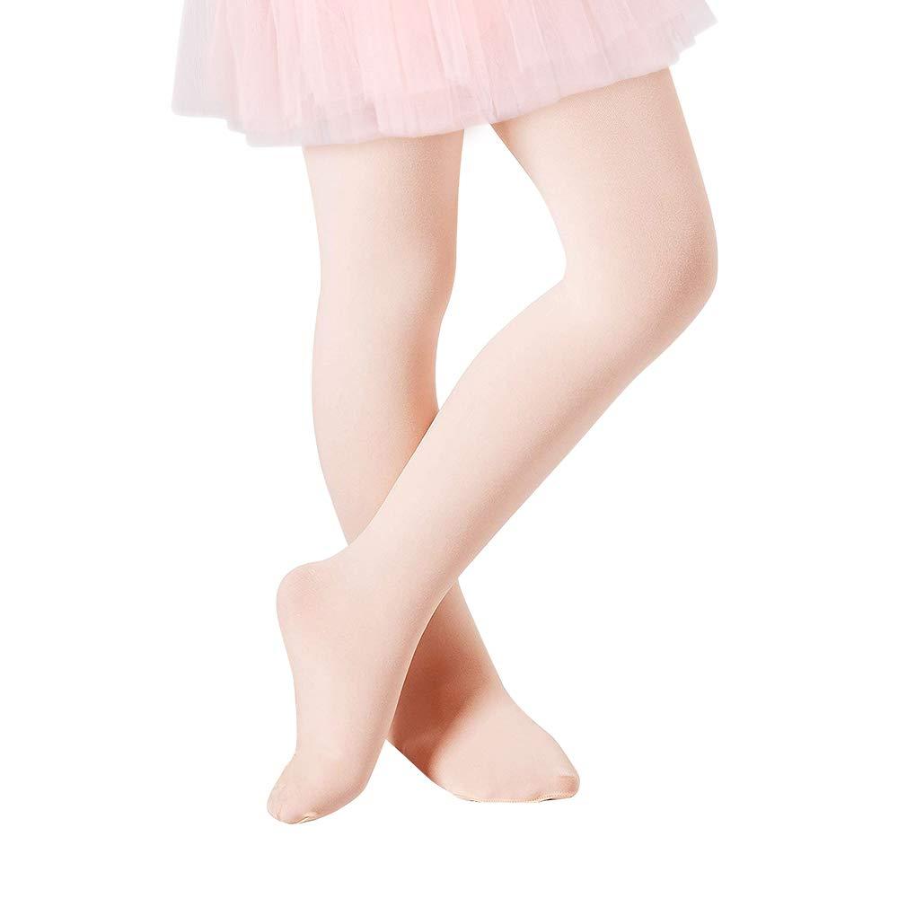 Century Star Century Star Pink ballet tights for girls Pink tights for girls dance Toddler tights Ballet tights Uniform Tights For Girls 1 Pack Peach 6-9
