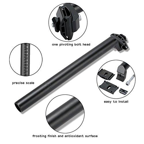 FOMTOR Bike Seat Post 30.9mm x 350mm FOMTOR Bicycle Alumium Adjustable Bicycle Seatpost for MTB Road Bike BMX