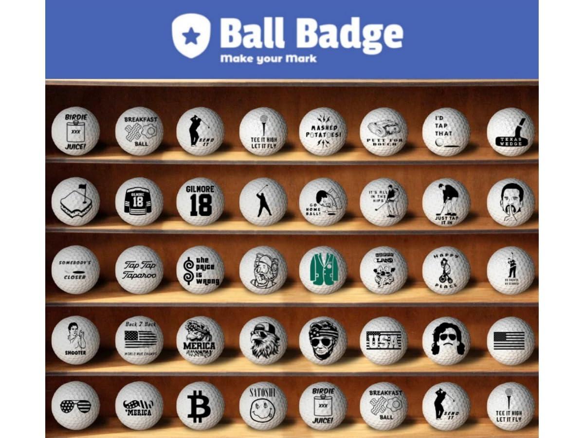 HODL 21 HODL 21 Ball Badge - Golf Ball Stamp, Self-Inking Golf Ball Stamper (The Dirty Series), Golf Ball Marker, Reusable Golf Ball Marking Tool to Identify Golf Balls (Swing Swear Drink Repeat)