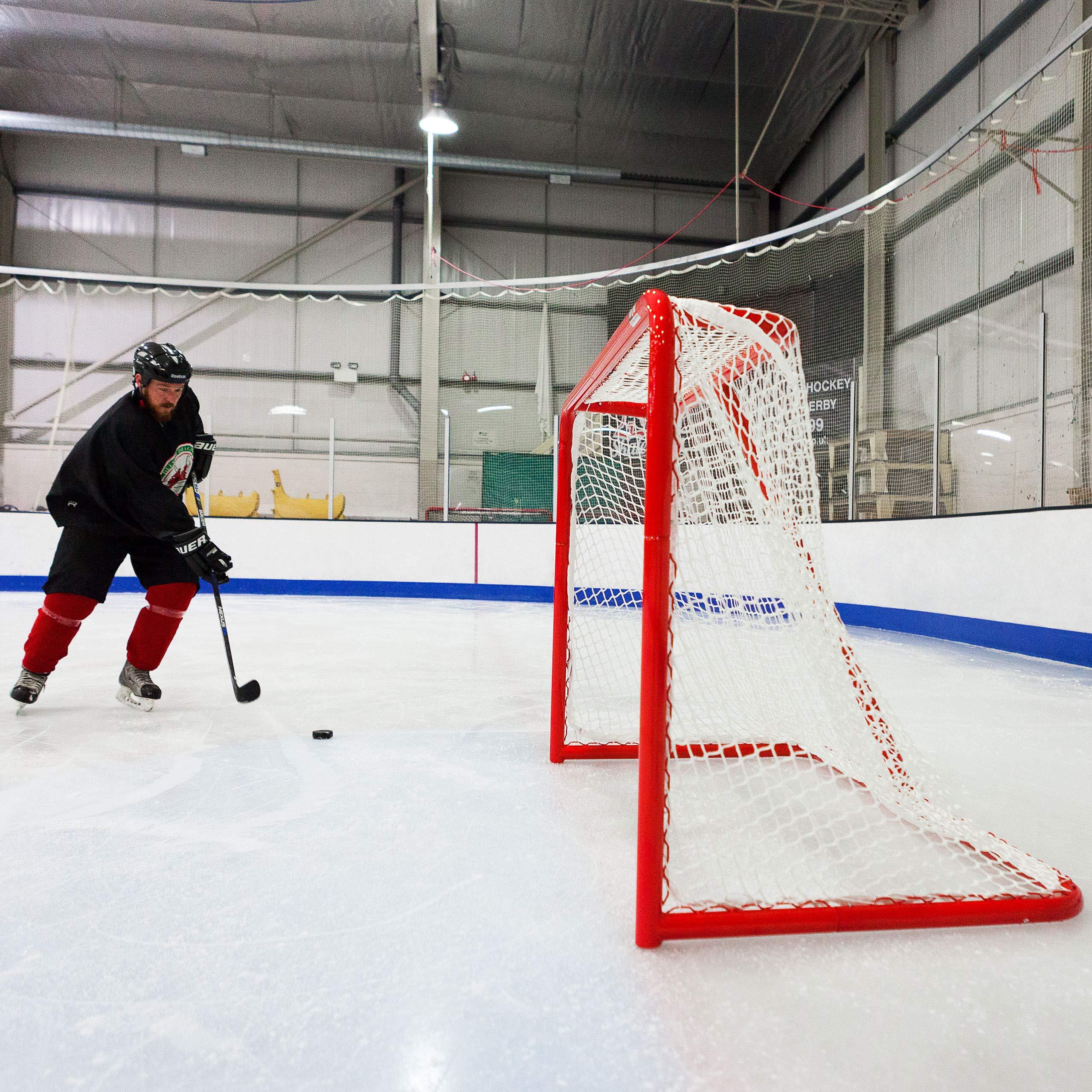 FORZA FORZA Professional Hockey Goal & Net | Official Size Ice Hockey Goal with 5mm Net and 2in Galvanized Steel Frame | Regulation Hockey Goal | Professional Hockey Goals