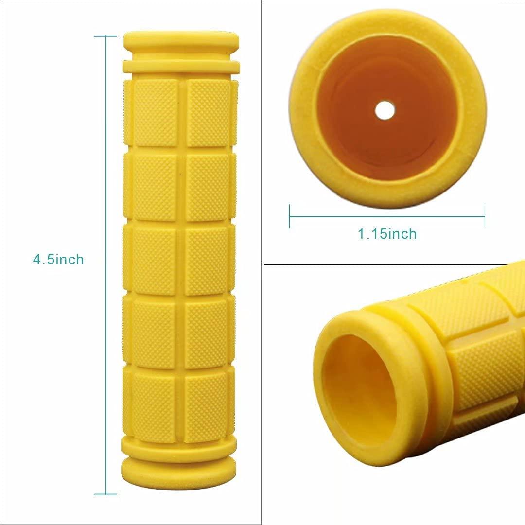 CHUNZEXI 4Pcs Bike Handle Grips, Kids Non-Slip-Rubber Bicycle Handlebar Grips, Specialized Replacement Bike Grips, for Beach Cruiser Razor Scooter Foldable Mountain Bicycle Tricycle BMX MTB