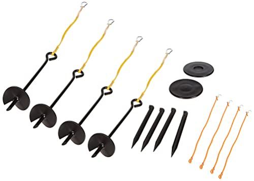 Park & Sun Sports Park & Sun Sports Outdoor Volleyball Beach/Sand Adaptor Kit with Ground Stakes: Auger Anchor Set, Blue