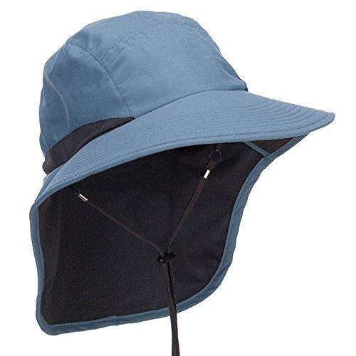 Juniper Juniper Microfiber UV Large Bill Flap Hat - Aqua OSFM