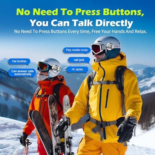 Bolizma Bolizma S2 Professional Intercom System, Ideal for Ski/Snowboard/Cycling, for Any Ready Ski/Snowboard Helmet, Hands-Free Control, Waterproof, HiFi Quality, Noise Reduction