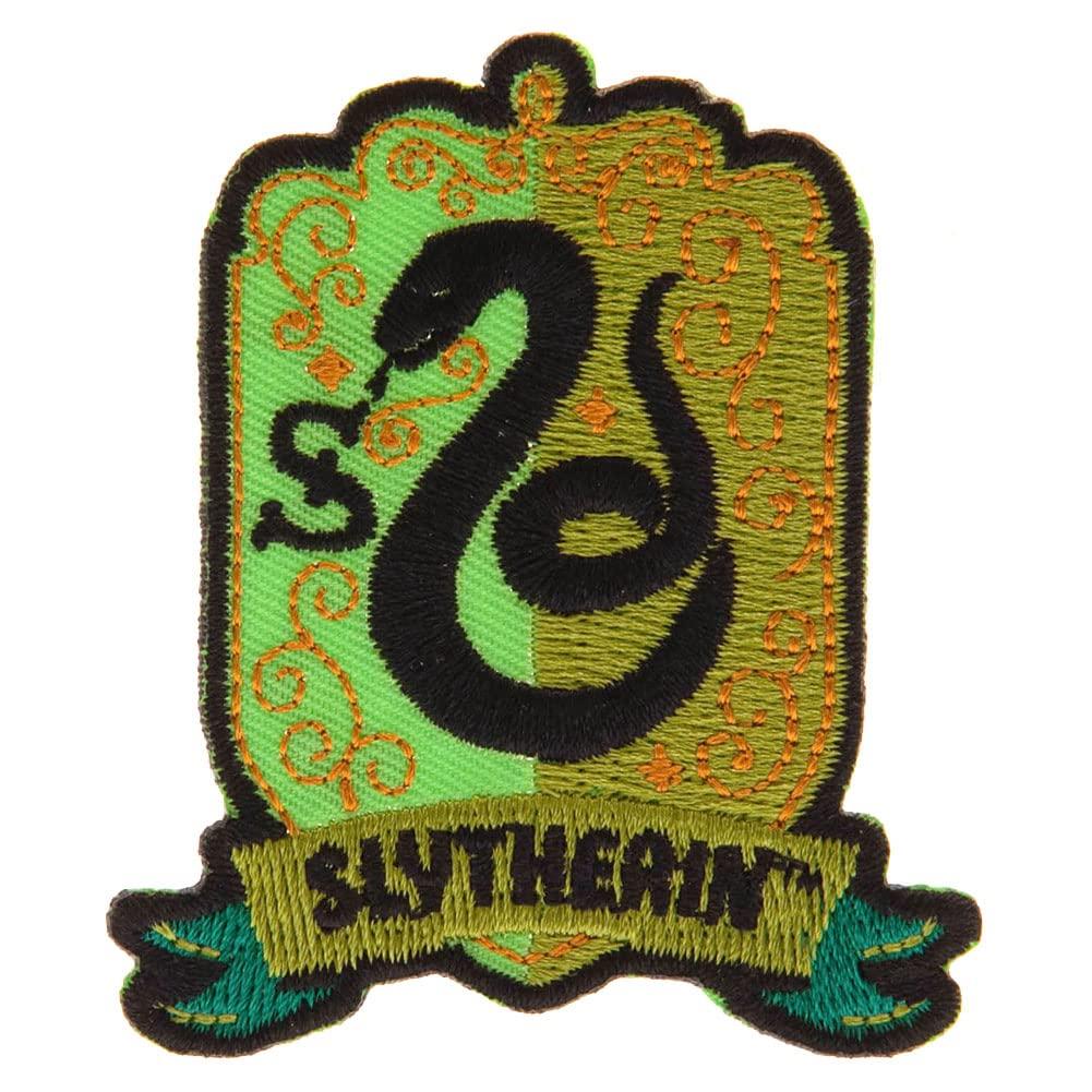Harry Potter Harry Potter Slytherin Iron On Patch (One Size) (Green/Black)