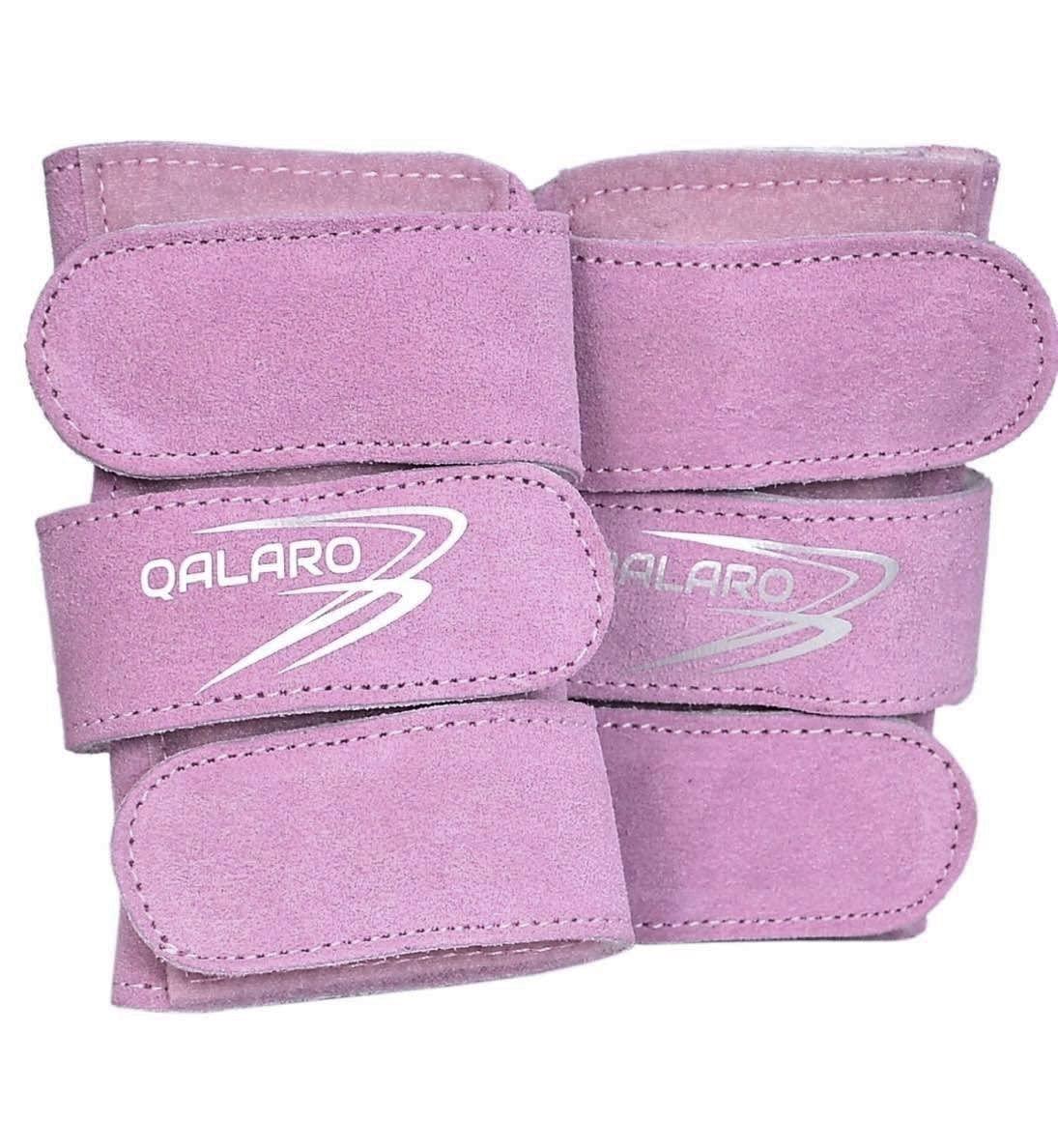 QALARO QALARO Suede Wrist Supports (Pair) with Bag | Gymnastics, Acrobatics, Cheer Adjustable Wrist Guards | Wrist Injury Prevention | Wrist Support Brace | Hand Wraps