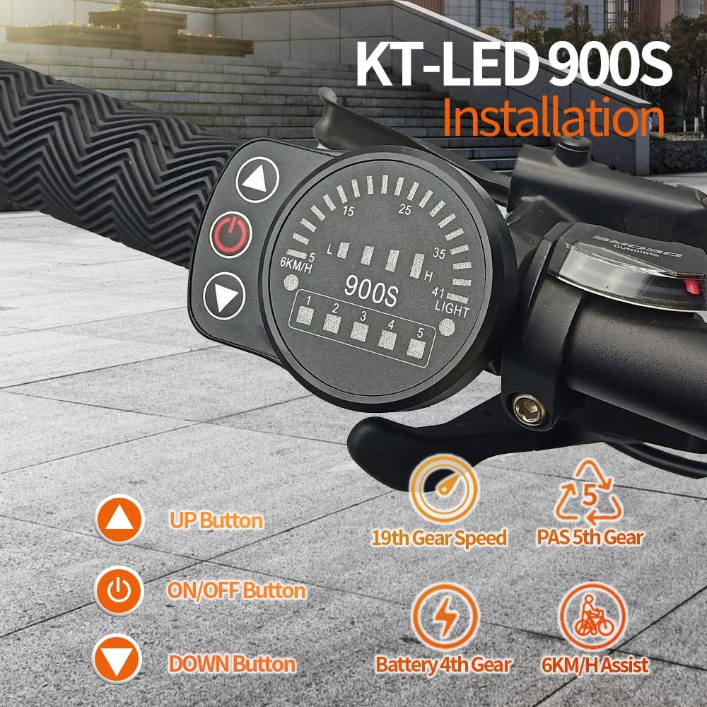 HUDAMZKY HUDAMZKY Electric Bike Bicycle LED Display KT LED-900S 36V 48V E Bike Display Matches Controller for Ebike Accessories Parts